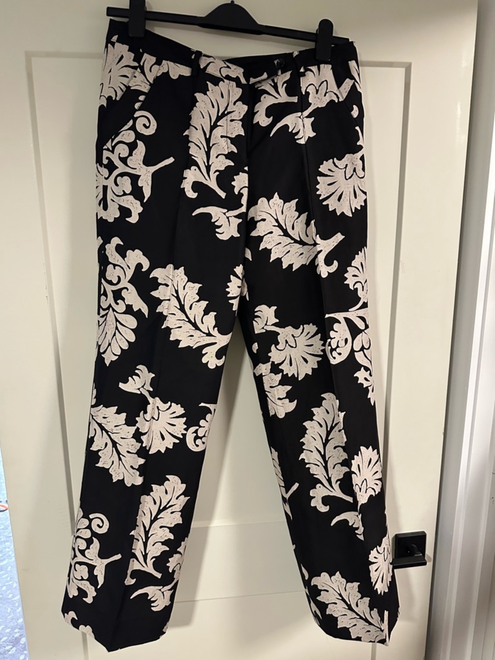 Etcetera Black and White Floral Print Pants